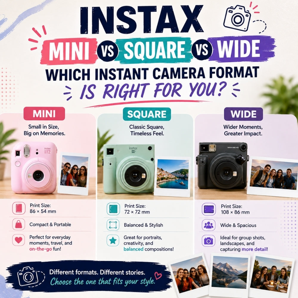 Instax Mini vs Square vs Wide: Which Instant Camera Format Is Right for You?
