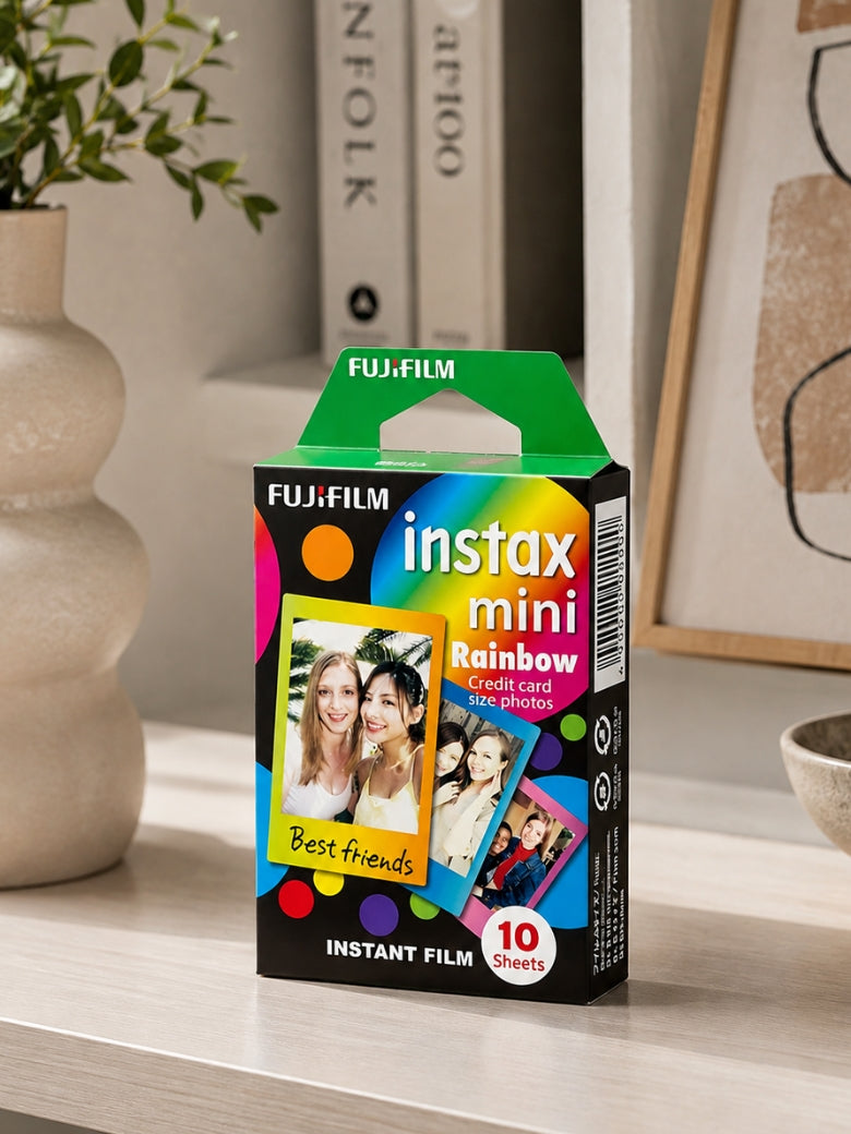 Instax mini designer Film- Rainbow frame - 10 Sheets Per Pack