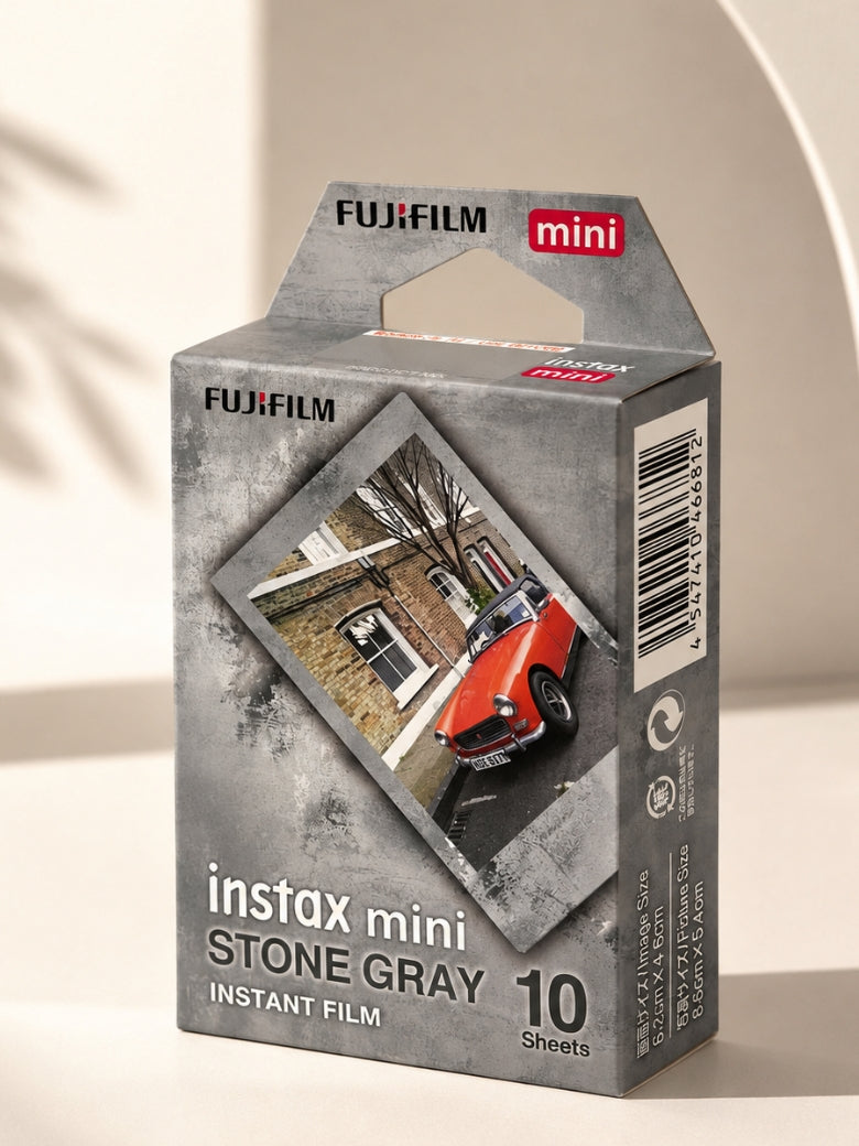 Instax Mini Film Stone Gray Film - 10 Sheets Per Pack