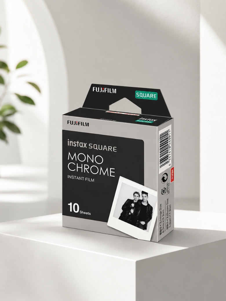 Instax Square Monochrome Film - 10 Sheets Per Pack