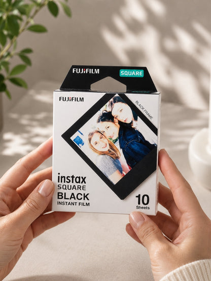 Instax Square Black Frame Film - 10 Sheets Per Pack