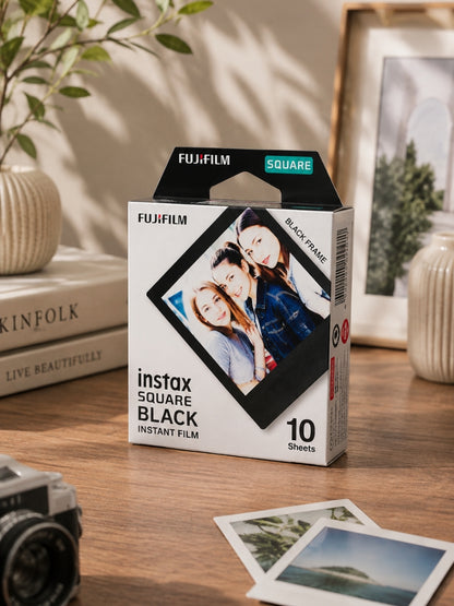 Instax Square Black Frame Film - 10 Sheets Per Pack