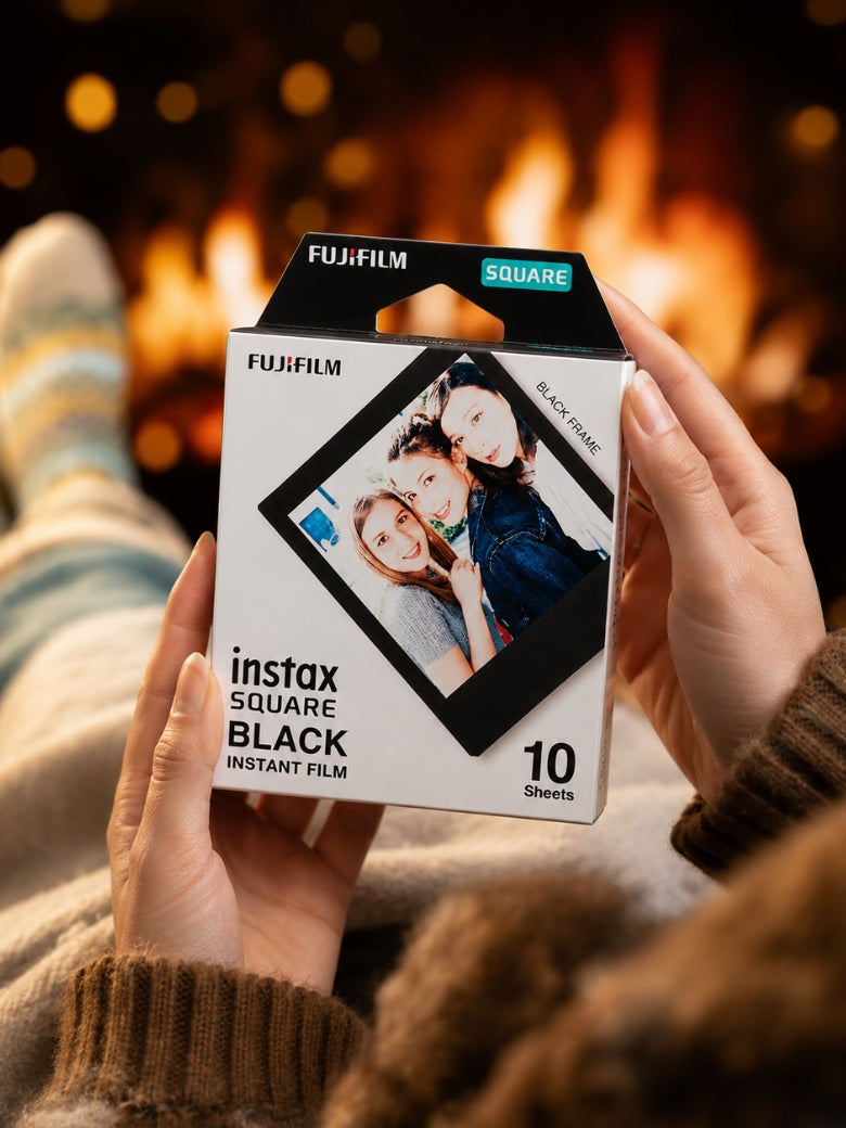 Instax Square Black Frame Film - 10 Sheets Per Pack