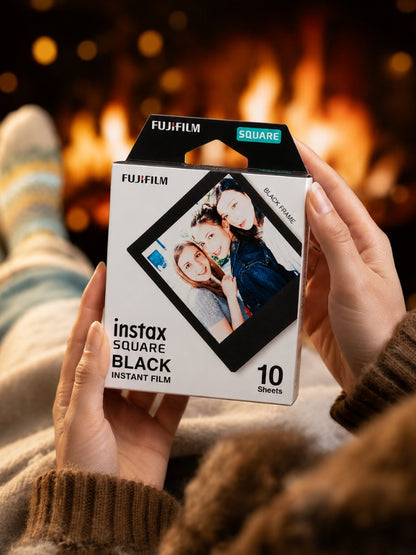 Instax Square Black Frame Film - 10 Sheets Per Pack