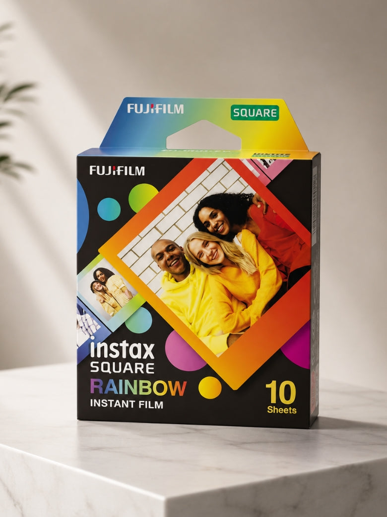 Instax Square Designer Film - Rainbow frame - 10 Sheets Per Pack