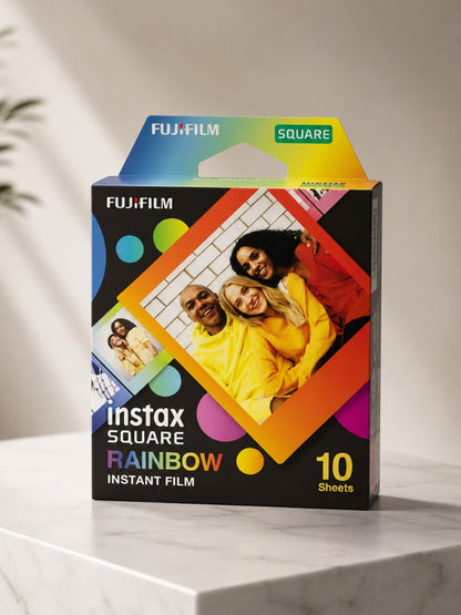Instax Square Designer Film - Rainbow frame - 10 Sheets Per Pack