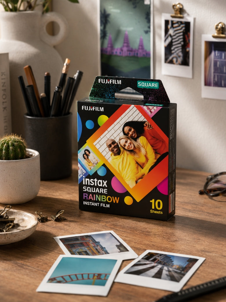 Instax Square Designer Film - Rainbow frame - 10 Sheets Per Pack