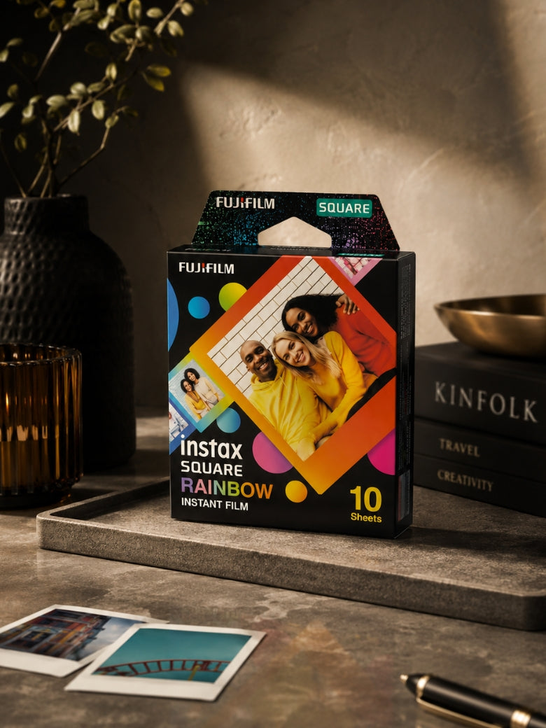 Instax Square Designer Film - Rainbow frame - 10 Sheets Per Pack