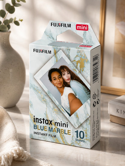 Instax Mini Blue Marble Film - 10 Sheets Per Pack