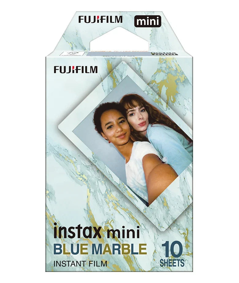 Instax Mini Blue Marble Film - 10 Sheets Per Pack