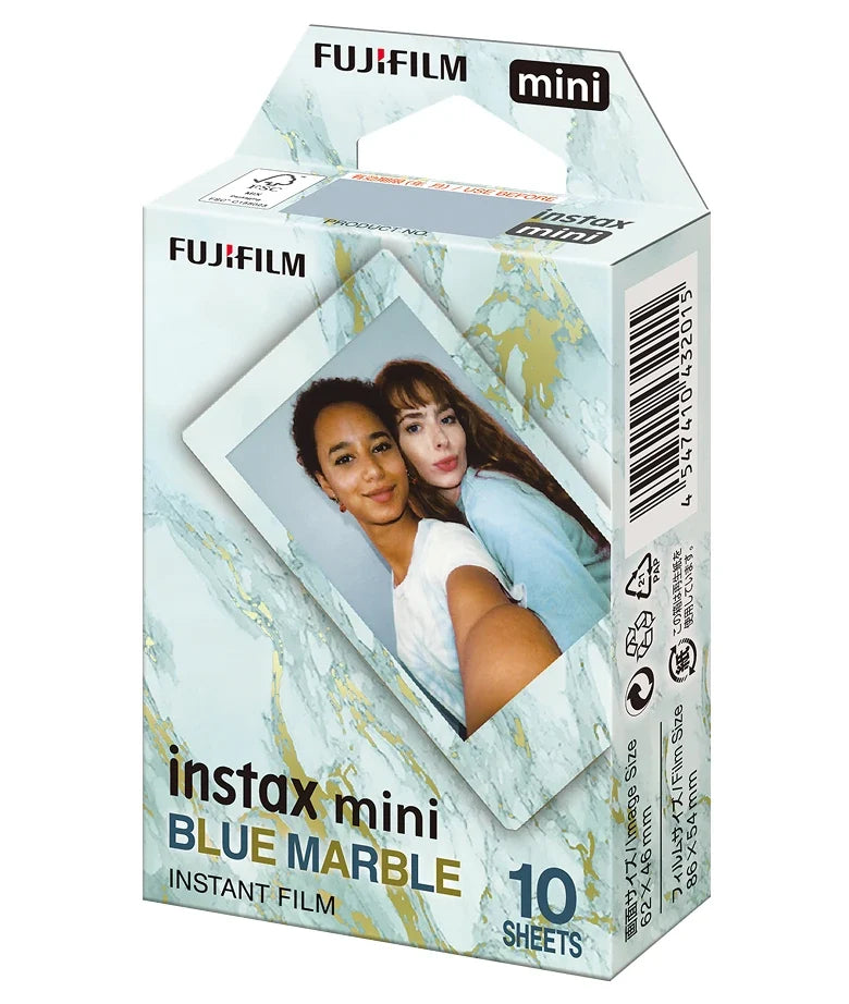 Instax Mini Blue Marble Film - 10 Sheets Per Pack
