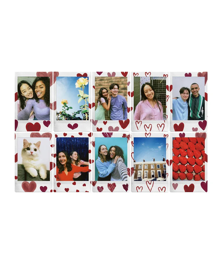 Instax Mini Heart Sketch Film - 10 Sheets Per Pack