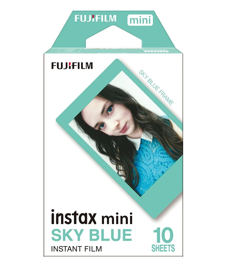 Instax Mini Designer Film - Sky Blue Frame - 10 Sheets Per Pack