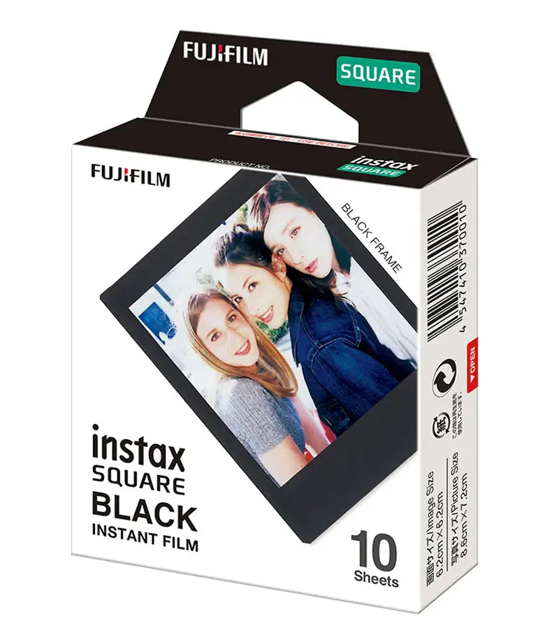 Instax Square Black Frame Film - 10 Sheets Per Pack